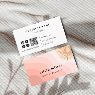 Mall för minimalistiskt QR-kort - visitkort