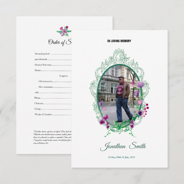 Mall för minneskort (Fram/baksida)