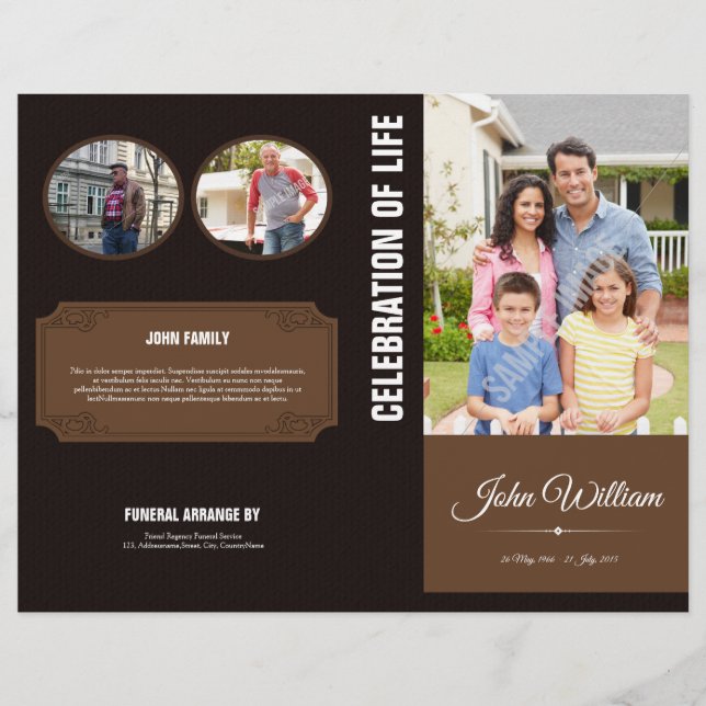 Mall för minnesprogram (Framsida)