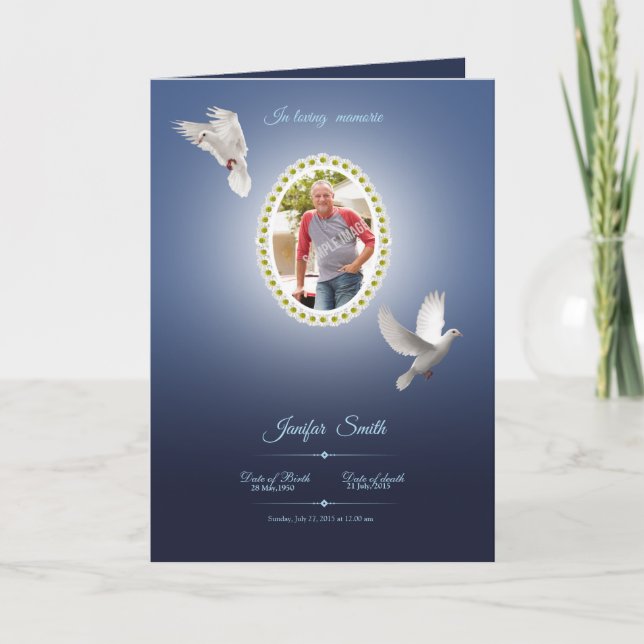 Mall för minnesprogram (Framsida)