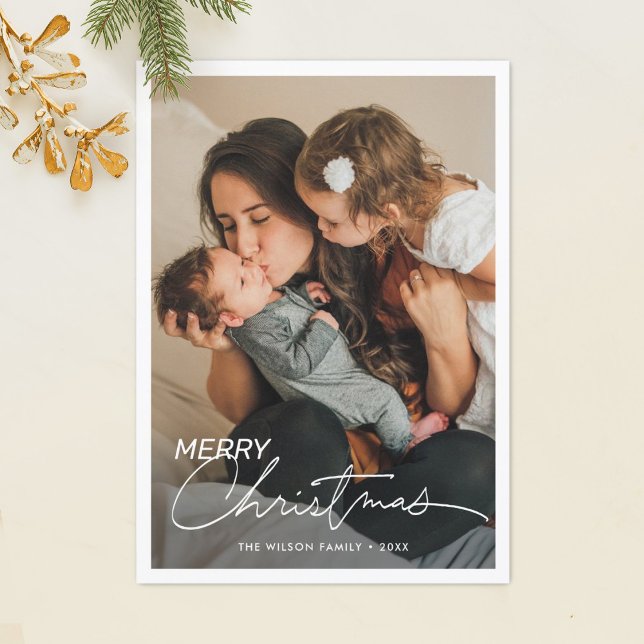 Mall för minsta God jul-fotokort (Skapare uppladdad)