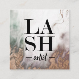 Mall för Mjukt LASH ARTIST-visitkort Fyrkantigt Visitkort