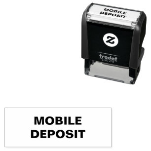 Mall för MOBILE DEPOSITION-textformat med fetstil Självfärgande Stämpel