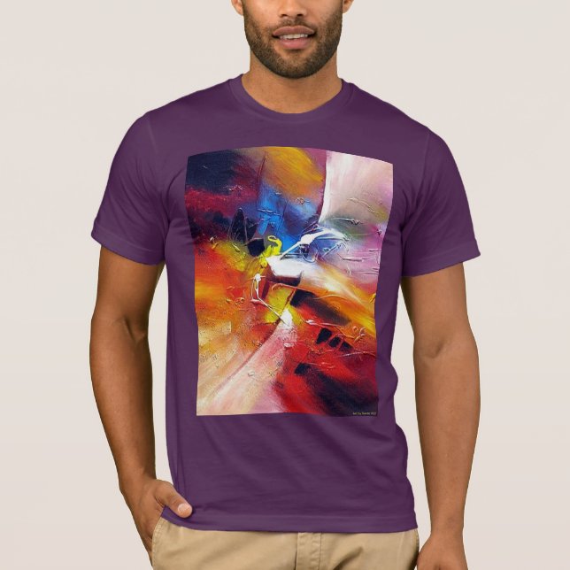 Mall för modern Abstrakt Art-målning T Shirt (Framsida)