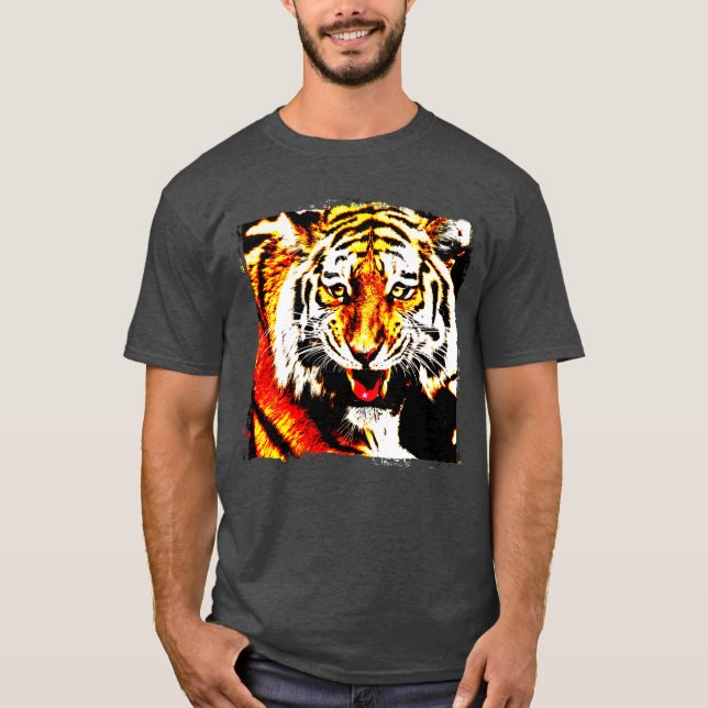 Mall för modern Elegant för trendigets tiger T Shirt (Framsida)