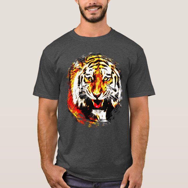 Mall för modern Elegant i Trendiget Tiger Head Mod T Shirt (Framsida)