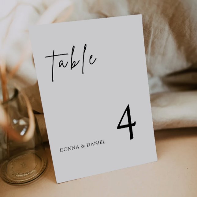 Mall för moderna Bröllop Bord-kort (Modern Wedding Table Cards Template)