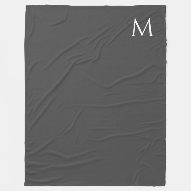 Mall för Monogram Blankets-Elegantens Personlig Fleecefilt (Framsidan)
