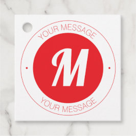 Mall för monogram och cirkulär anpassade gåvor etiketter