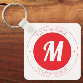 Mall för monogram och cirkulär anpassade nyckelring