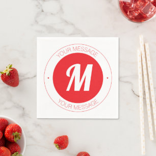 Mall för monogram och cirkulär anpassade pappersservett