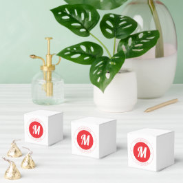 Mall för monogram och cirkulär anpassade presentaskar