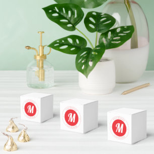 Mall för monogram och cirkulär anpassade presentaskar