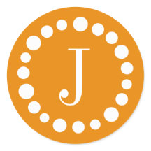 Mall för monogrammall för Orange