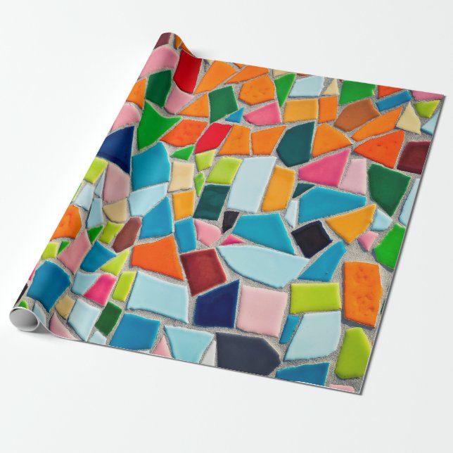 Mall för mosaikplattor struktur presentpapper (Utrullad)