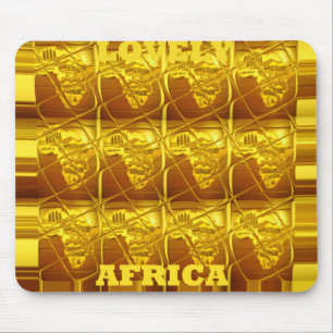 Mall för Mousepad-Vågrät Loely-Afrika Musmatta