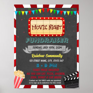 Mall för Movie Fundraiser-händelse Poster