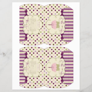 Mall för mulberry Dot Candy Box Reklamblad
