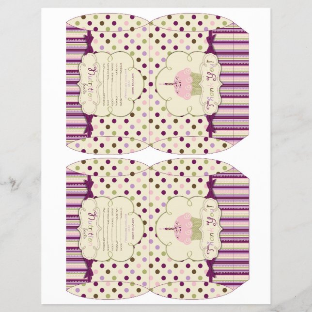 Mall för mulberry Dot Candy Box Reklamblad (Framsidan)