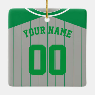 Mall för namn och nummer Baskbollssoftball Jersey Julgransprydnad Keramik
