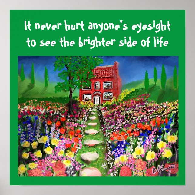 Mall för naturskydd W/ Vacker Coola Gardens Poster (Framsidan)