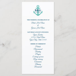 Mall för nautiskt tema för ceremoniprogrammet bröl