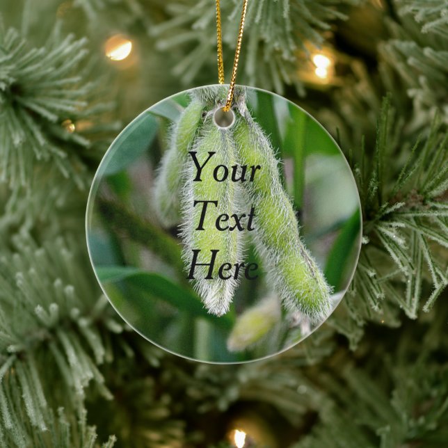 Mall för odlingsanläggning för sojabönor julgransprydnad keramik (Träd)