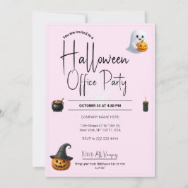 Mall för Office Halloween-inbjudningar och inbjuda