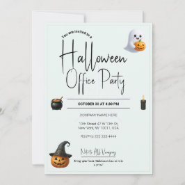 Mall för Office Halloween-inbjudningar och inbjuda