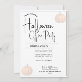 Mall för Office Halloween-inbjudningar och inbjuda