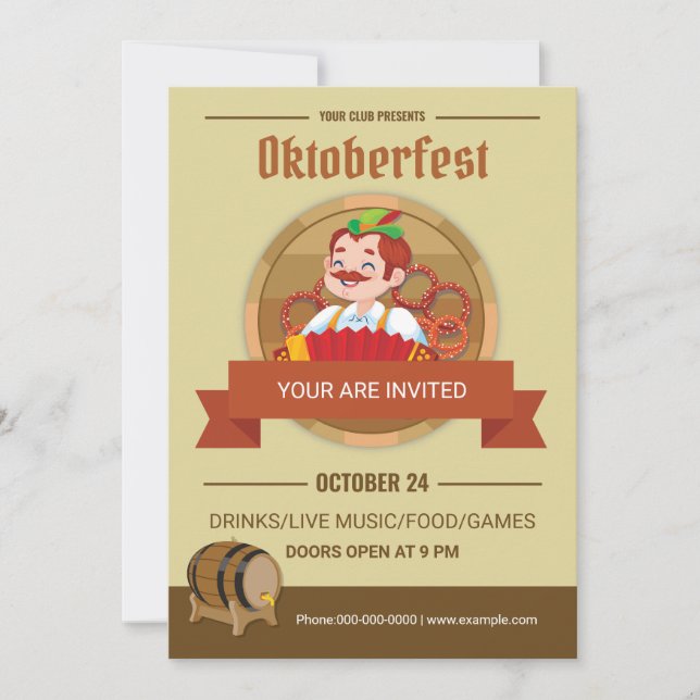Mall för oktoberfest-partsinbjudan - Flyer-mall (Framsida)