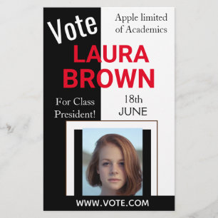 Mall för omröstning i valet kampanj flygblad