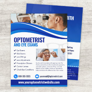 Mall för optiker ögonundersökning Flyer