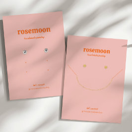 Mall för Orange av rosa - Visning för avläsning Visitkort