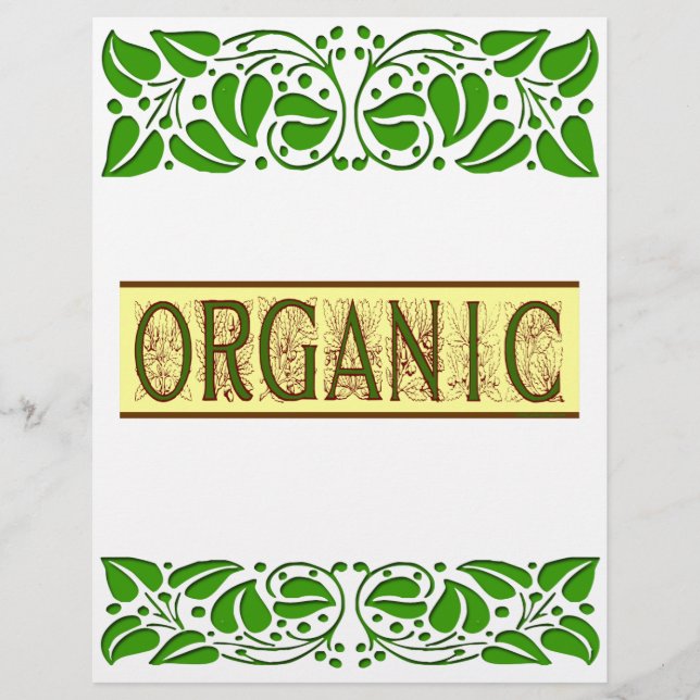 Mall för organisk utläggsfällare reklamblad (Framsidan)