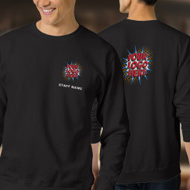 Mall för överföring av namn & Logotyp, framsida oc Lång Ärmad Tröja