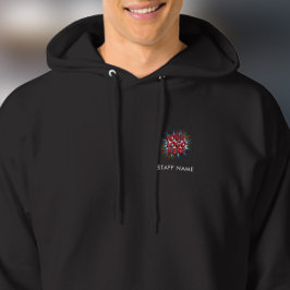 Mall för överföring av namn och Logotyp - svart Hoodie