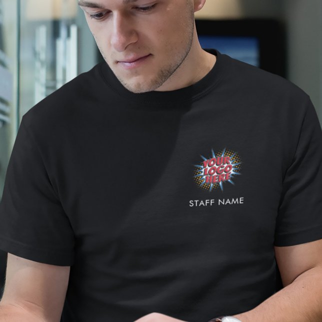 Mall för överföring av namn och Logotyp - svart T Shirt (Skapare uppladdad)