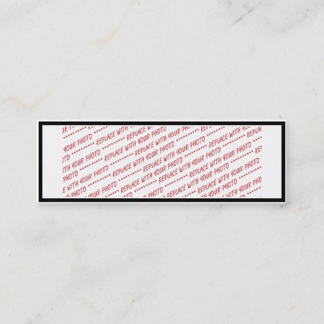 Mall för panoramiskt foto, gruppfoto eller klassfo mini visitkort (Framsida)