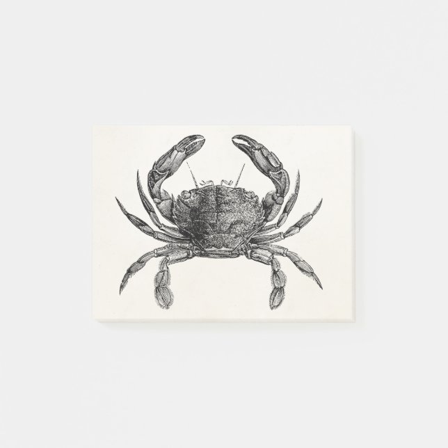 Mall för personlig för krabbor för post-it block (Framsida)