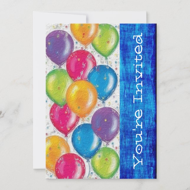 Mall för Photo Födelsedagsfest inbjudan (Framsida)