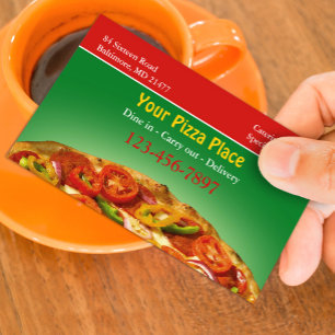 Mall för Pizzakort Visitkort