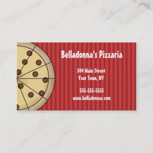 Mall för PizzaPizzaria italiensk visitkort