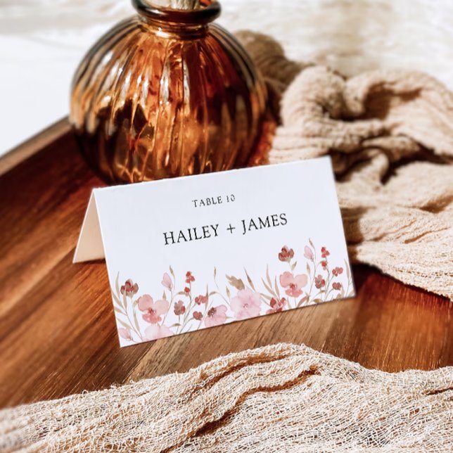 Mall för platskort för Ro Bröllop (Rose Wedding Place cards Template)