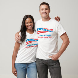 Mall för politisk Flagga Kampanj Amerika T Shirt