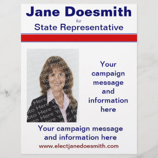 Mall för politiska val i Kampanj Flyer