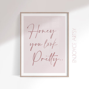 Mall för positiv citattecken för kvinnlig rosa poster