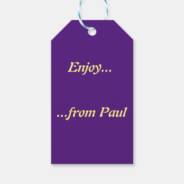 Mall för presenterad Märkre Presentetikett (Framsidan)