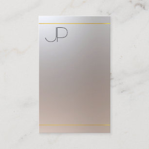 Mall för Professionell av Monogram för Guld Silver Visitkort
