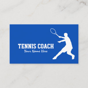 Mall för professionell tennistränares visitkort